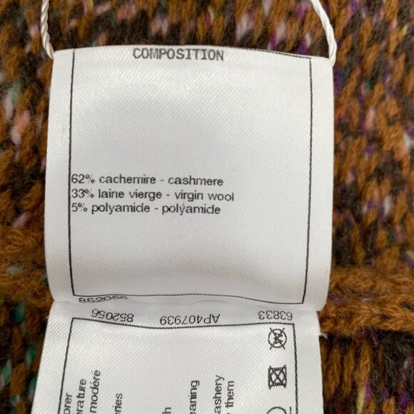 Chanel Multicolor Plaid Cashmere & Virgin Wool Camisole Tank Top Size 38 - Picture 7 of 9